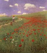 Merse, Pal Szinyei A Field of Poppies USA oil painting artist